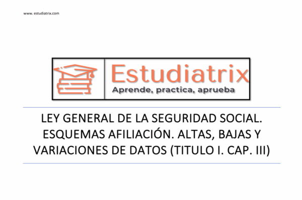 Esquema Ley General de la Seguridad Social Titulo I, Capitulo III, Secc. I