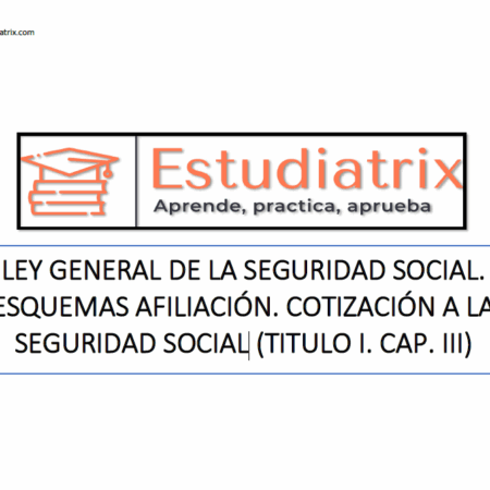 Esquema LGSS: Cotización a la Seguridad Social